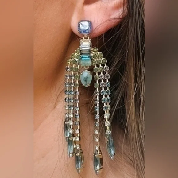 Stella & Dot Women’s 2 in 1 Convertible Chandelier Earrings - Picture 1 of 5